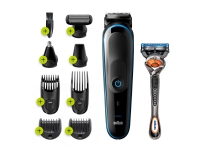 Braun MGK5280, Vaskbar, Batteri, Sort
