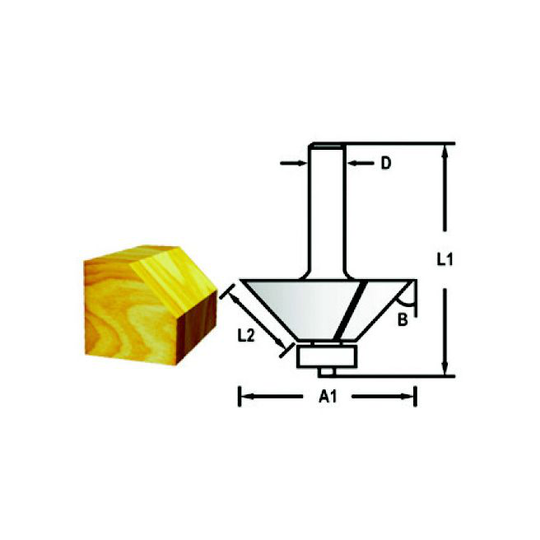 Makita Kant/ Fasfræser M. Leje 25,4mm - D-48658