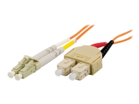 DELTACO - Netværkskabel - LC multimodus (han) til SC multimodus (han) - 15 m. - fiberoptik - 62,5 / 125 my