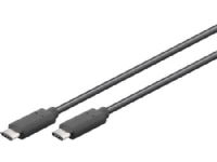 MICROCONNECT USB kabel, USB 3.1 type C han til USB type C han, længde 1 meter, farve: sort