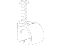 SCHNEIDER ELECTRIC Skrueclips TCS-C3 lysegrå Til 18-22mm kabler med Phillips® PH2 krydskærv - (50 stk.)