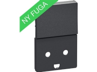 LAURITZ KNUDSEN Tangent med LED lampe for FUGA stikkontakt med jord og afbryder 1,5 modul, koksgrå.