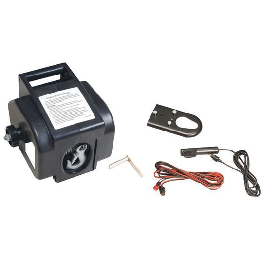 Elektrisk Trailerspil DW3 med Fjernbetjening 907kg 12V 40A 5mm x9m Tov
