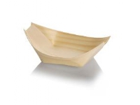 Båd bakke 80x45x20 mm FSC træ natur,40 pk x 100 stk/krt