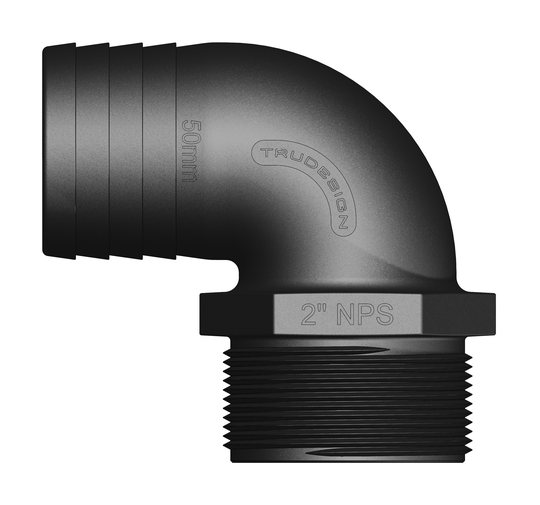 Tru-design Slangekobling 2 50mm 90gr Sort Komposit
