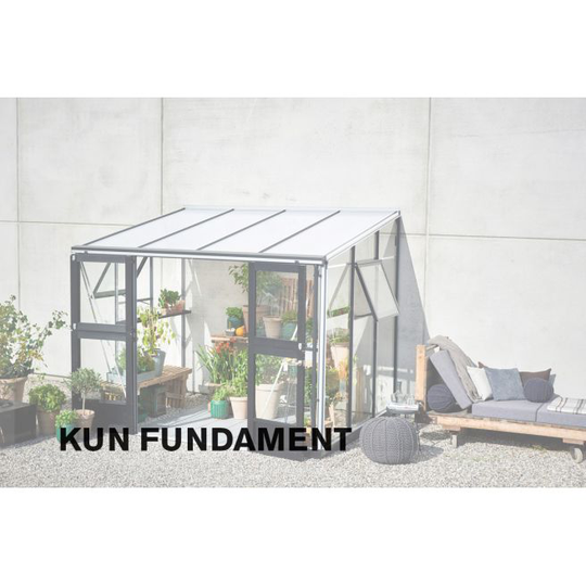 Halls Drivhus Fundament Veranda 6,6 m² sort - F06422