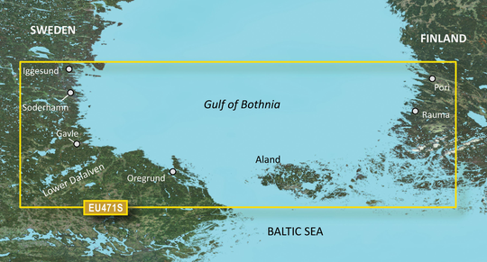 Garmin Bluechart G3 Vision veu471s Den Botniske Bugt, Syd