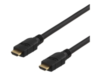 DELTACO Prime HDMI-3100 - HDMI-kabel med Ethernet - HDMI han til HDMI han - 10 m - sort - 4K support, aktiv