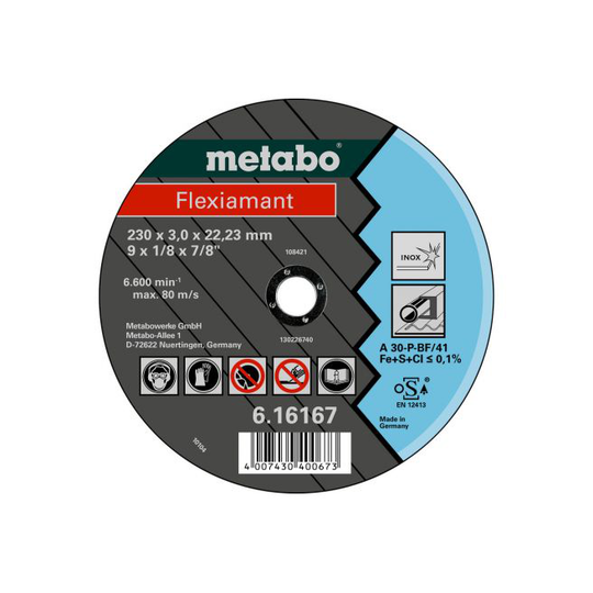 Metabo 4007430403124 - 616738000 Kvalitetsklasse A 30-P Flexiamant Inox