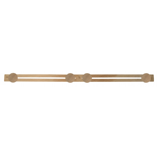 Home-it Knagerække med 4×Ø45 mm knopper - eg - 12262