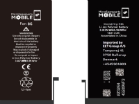 CoreParts MOBX-IP8G-BAT, Batteri, Apple, iPhone 8, Sort, Lithium Polymer (LiPo), 1821 mAh