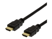 DELTACO HDMI-1060D-FLEX - High Speed - HDMI-kabel med Ethernet - HDMI han til HDMI han - 7 m - 4K support