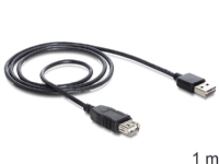 Delock EASY-USB - USB forlængerkabel - USB (hun) til USB (han) - 1 m - sort