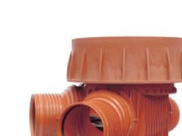 Rense-insp.brønd 600-250mm T4 - lige gennemløb og H tilløb. Uponor PP