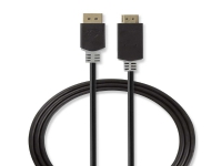 Nedis - Adapterkabel - DisplayPort han til HDMI han - 2 m - antracit (sort) - rund