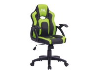 Nordic Gaming Little Warrior - Spillestol - armstøtter - vippe - drejeled - nylon, stål, skum, PU-behandlet læder - sort, grøn