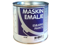 ESBJERG PAINTS Maskinemalje Sort RAL 9005, Mat (gl. 20) 0,75L. Maling på basis af alkydharpiks. Blank og robust maling til overfladebeh. af metal.