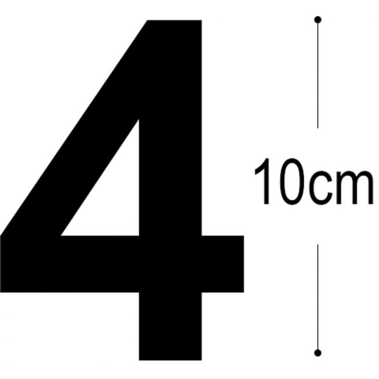 Allux Sort folietal nr. 4 - 10 cm - F67204