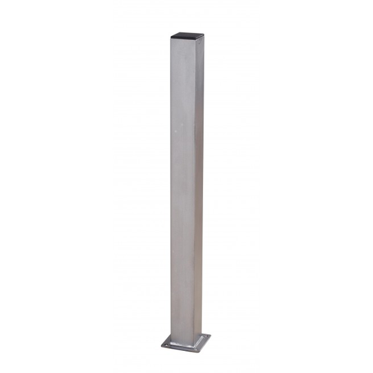 Plus Stålstolpe varmgalvaniseret 80x80mmx96cm m/fod 20391-1