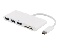 DELTACO USBC-HUB - Hub - 3 x USB 3.1 - desktop