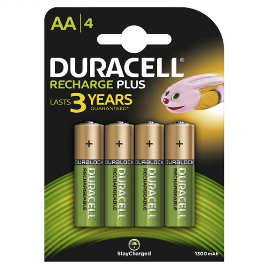 Duracell Recharg 1300mAh AA - 4pk. - Batteri