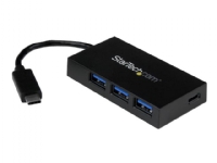 StarTech.com 4-Port USB 3.0 Hub - Powered USB 3.1 Gen 1 Hub - USB-C to 1x USB-C and 3x USB-A Adapter - USB-C Port Expander (HB30C3A1CFB) - Hub - 4 x
