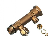 Uponor ford.rør 3/4-15mm 2stud - m.fast muffe pex