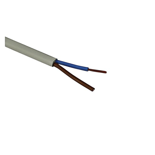 Gripo Ledn. Flad 2x0,75, 10m, H03vvh2-f Hvid - 20235