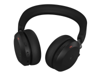 Jabra Evolve2 75 - Headset - på øret - Bluetooth - trådløs, kabling - aktiv støjfjerning - USB-A - støjisolerende - sort - Certified for Microsoft Te