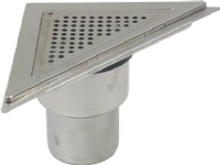 BLÜCHER justerbart boligafløb trio 110mm til beton og fliser type 350, til hjørneinstallation