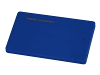 Realpower PB-2500 Slim - Powerbank - 2500 mAh - 1 A (Micro-USB Type B) - på kabel: Micro-USB - blå