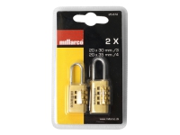 Millarco® hængelåse med Kode 3 og 4 skiver messing