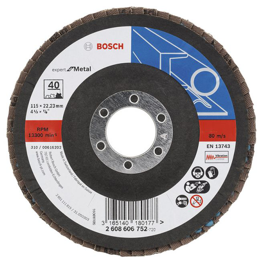 Bosch Lamelslibeskive B:m Ø115x22mm K40 Skrå - 2608606752