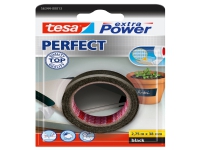 TESA extra Power Perfect, 2,75 m, Sort, Stof, Pap, Papir, 38 mm, Hængende boks