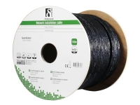 DELTACO TP-52 - Bulkkabel - 100 m - SFTP - CAT 6a - IEEE 802.5/IEEE 802.3 - halogenfri, solid - sort