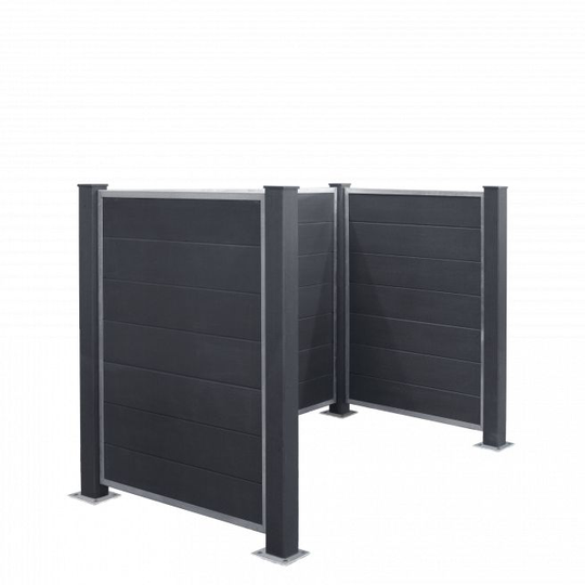 Plus Renovationsskjul Futura - kompositstolper t/fundament - B 198 cm x H 127 cm - Komposit
