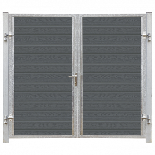 Plus Artura Dobbeltlåge VI 197×175 cm + 16 cm galvaniserede stålstolper - 17595-1