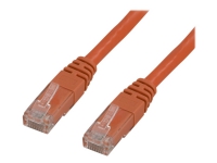 DELTACO TP-603-OR - Patchkabel - RJ-45 (han) til RJ-45 (han) - 30 cm - UTP - CAT 6 - formet - orange