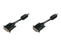 ASSMANN - DVI forlængerkabel - dobbeltlink - DVI-D (han) til DVI-D (hun) - 10 m - formet - sort