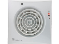 THERMEX Ventilator Silent 100 CHZ Visual Scandic, fugtstyret med udvendig timer (1-30 min.) og hygrostat (60-90%). Luftmængde 95 m³/h.