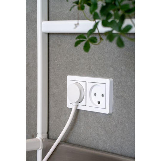 Designerstik Stikprop 230V M. Jord Hvid