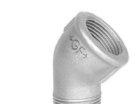 Vinkel 45° galvaniseret nippel/muffe 1 1/2