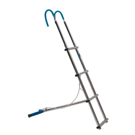 Stævnstige 4 Trin, Poleret Rustfri Stål 300x850mm
