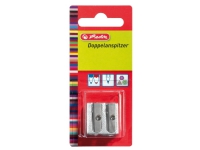 Herlitz 8680324, Manual pencil sharpener, Metallic, Aluminium, Blister