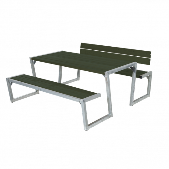 Plus Zigma Bord/Bænkesæt m/1 ryglæn - 176 cm - Grøn - 185701-11