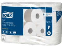 Toiletpapir Tork T4 Premium Soft hvid 3-lags - (7 pakker x 6 ruller pr. karton)