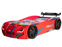 Speedy 4WD Bilseng med LED-Lys, Rød