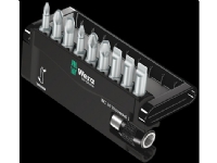 Wera 05056161001, 9 stk, Phillips, Stjerneskruetrækker, PH 1,PH 2,PH 3, PZ 1,PZ 2,PZ 3, 2,5 cm