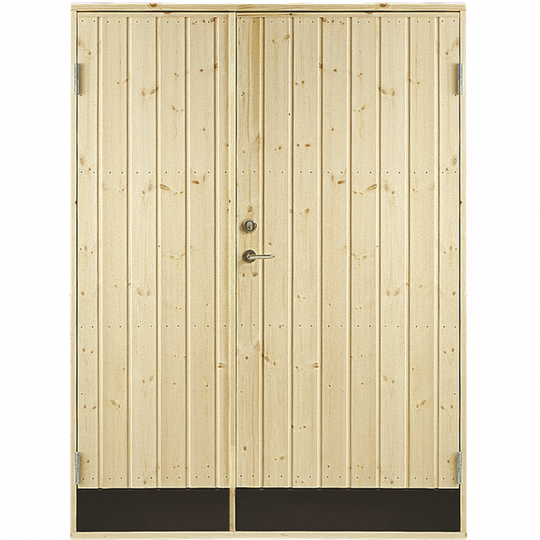 Plus Dobbelt udhusdør panel inkl. karm - HU - 127,8 x 197,8 cm - 39359-1