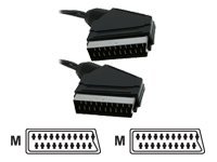 ICIDU - Video/audiokabel - SCART han til SCART han - 3 m - sort